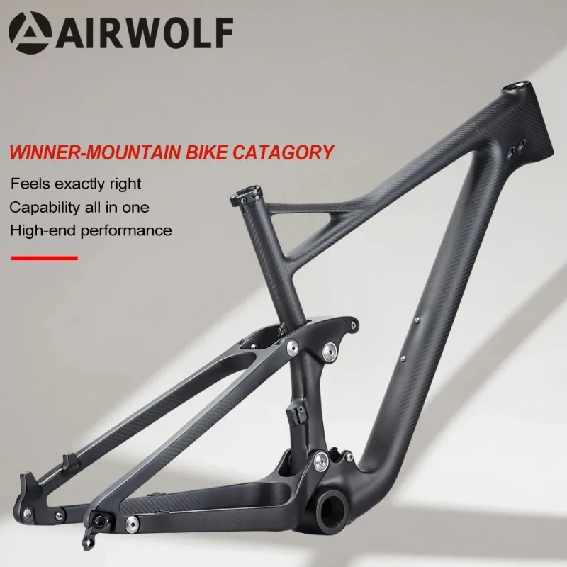 

Airwolf 29ER 15 17 19Inch Full Suspension MTB Carbon Bike Frame Thru Axle Boost 148*12MM PF30 Mountain Frame for Hill Enduro