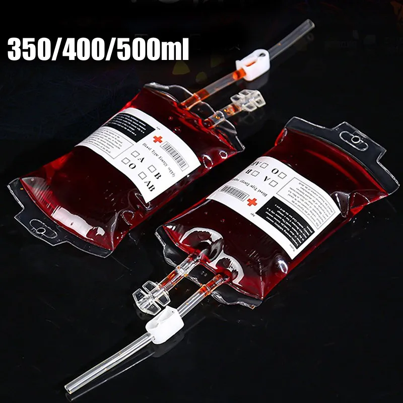 Transparent Food Grade PVC Drink Beverage Bag Vampire Blood Bag Cosplay Pouch Props Halloween Party Decoration Supplies
Transparent Food Grade PVC Drink Beverage Bag Vampire Blood Bag Cosplay Pouch Props Halloween Party Decoration Supplies
