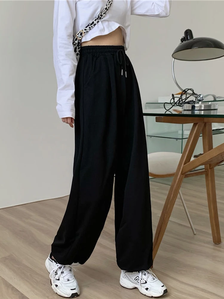 

Gray Sweatpants for Women 2024 Autumn New Baggy Fashion Oversize Sports Pants Balck Trousers Female Joggers Streetwear