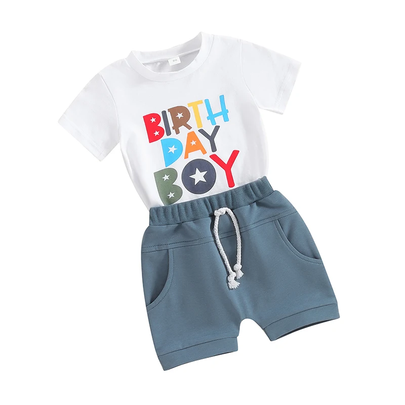 2Pcs Toddler Baby Boy Girl Birthday Outfit Letter Short Sleeve T-Shirt Tops Shorts Set Summer Clothes
2Pcs Toddler Baby Boy Girl Birthday Outfit Letter Short Sleeve T-Shirt Tops Shorts Set Summer Clothes