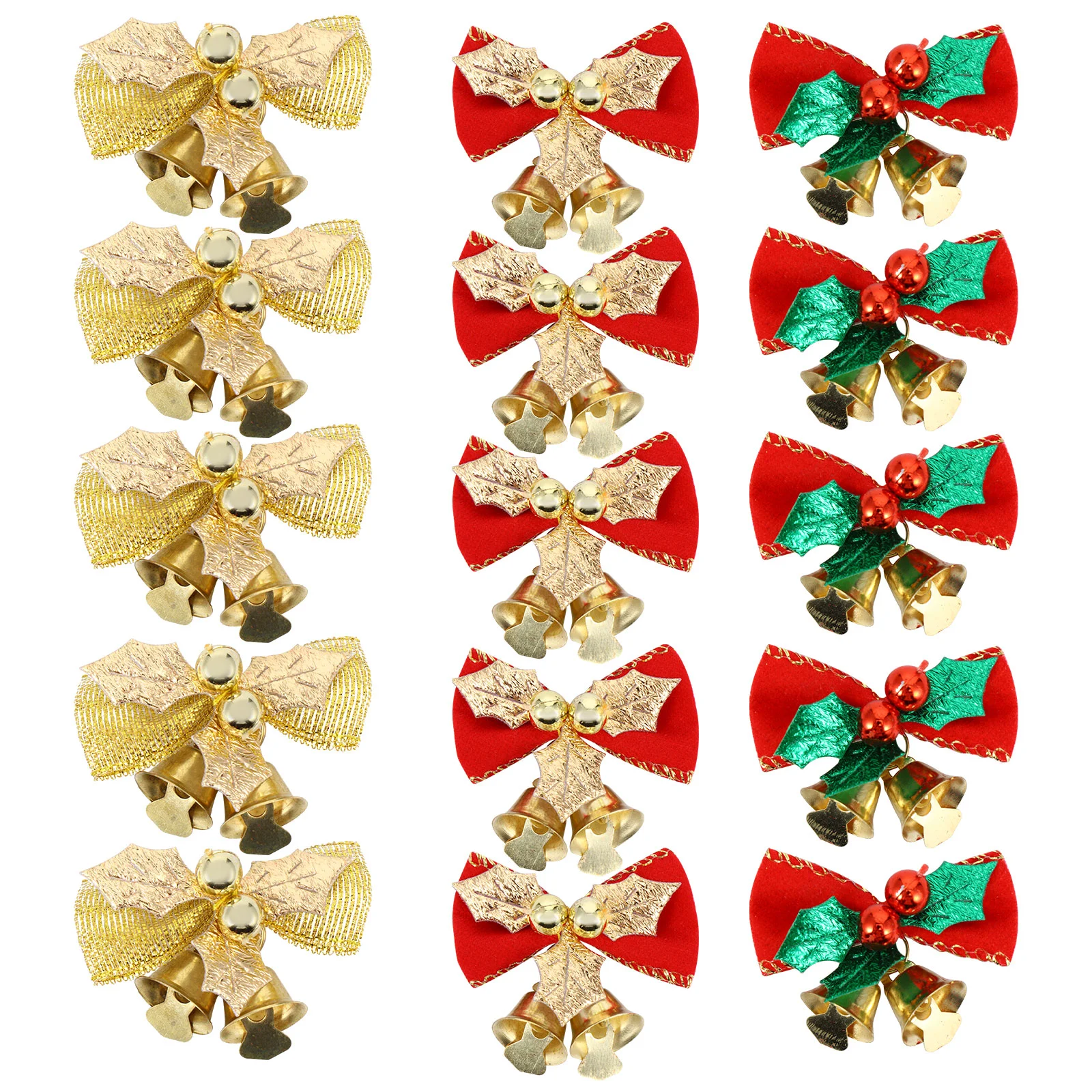 15Pcs Christmas Tree Bows Xmas Tree Bells Ornament DIY Holiday Wreath Bow Bells Decoration Xmas Tree Decor Party Supplies
15Pcs Christmas Tree Bows Xmas Tree Bells Ornament DIY Holiday Wreath Bow Bells Decoration Xmas Tree Decor Party Supplies