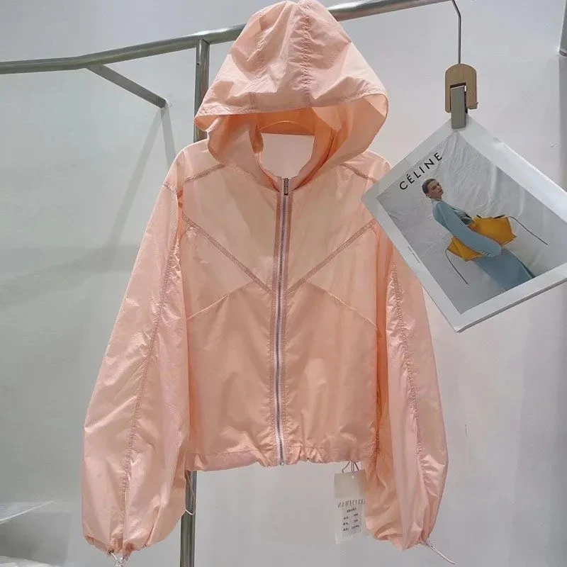 2023 Summer Women Hooded Beach UV Jacket Female Long Sleeve Sun Protection Clothing Ladies Pink Zipper Sunscreen Casual Thin Top
2023 Summer Women Hooded Beach UV Jacket Female Long Sleeve Sun Protection Clothing Ladies Pink Zipper Sunscreen Casual Thin Top