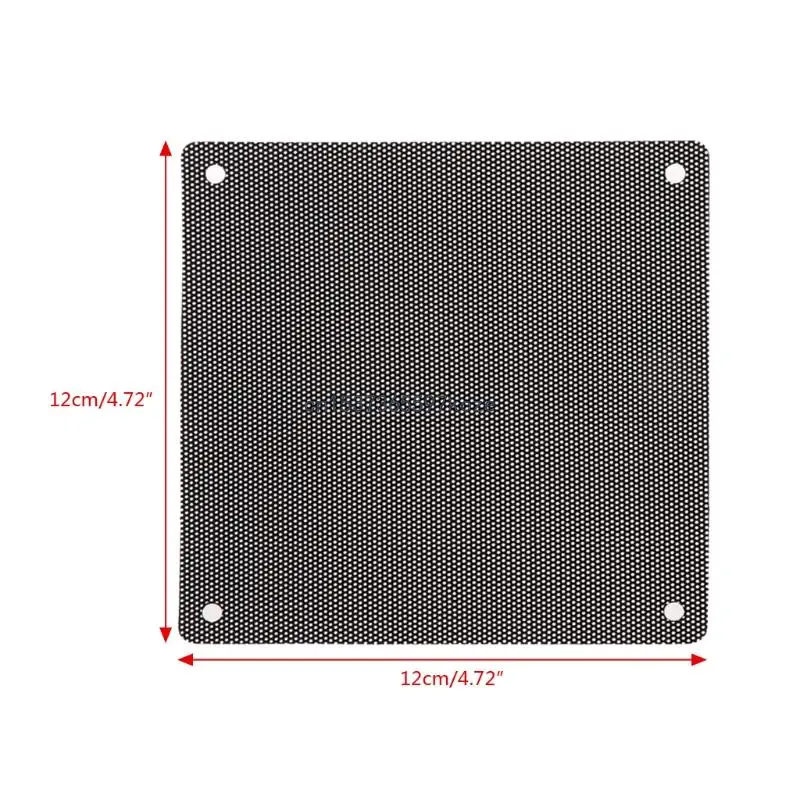 

5 Pieces 120x120mm Computer Chassis Fan Dust Filter Mesh PVC Computer PC for Case Fan Dust Proof Filter Cover Grills Bla