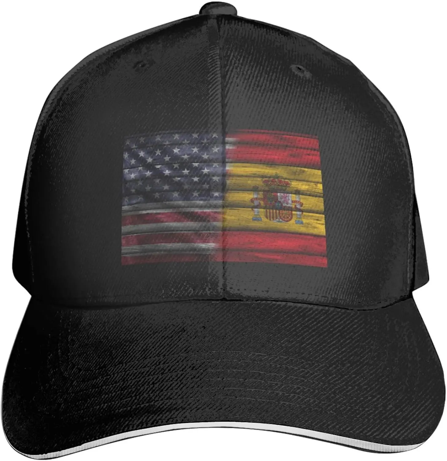 USA American Flag and Spain Flag Premium Adjustable Baseball Cap for Men and Women - Outdoor Sports, Sun Protection Black
USA American Flag and Spain Flag Premium Adjustable Baseball Cap for Men and Women - Outdoor Sports, Sun Protection Black