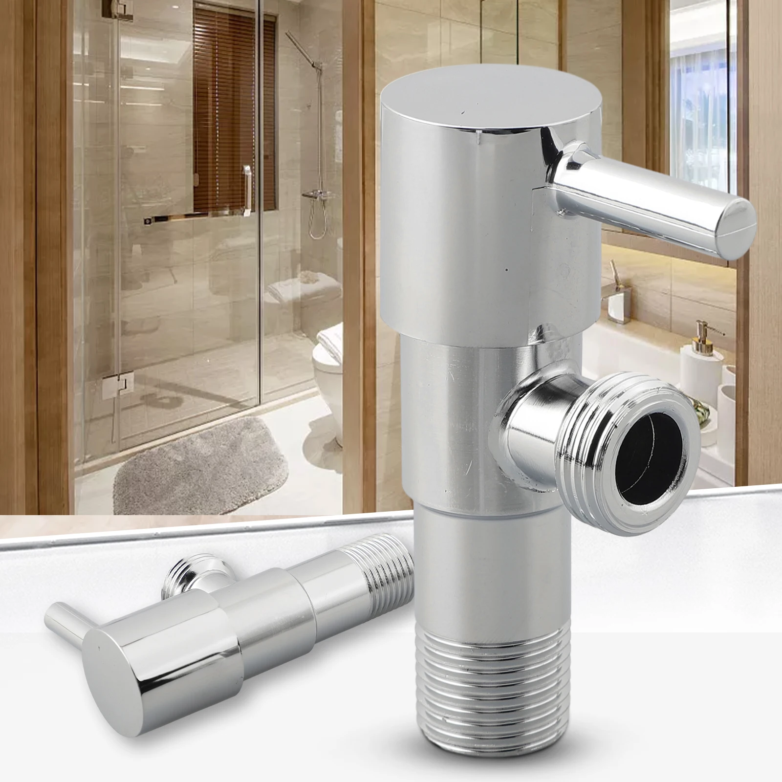 304 Stainless Steel Faucet Triangle Valve Angle Inlet Water Stop Valve 1/2 Hot Cold Water Heater Toilet Copper Core Switch Valve
304 Stainless Steel Faucet Triangle Valve Angle Inlet Water Stop Valve 1/2 Hot Cold Water Heater Toilet Copper Core Switch Valve