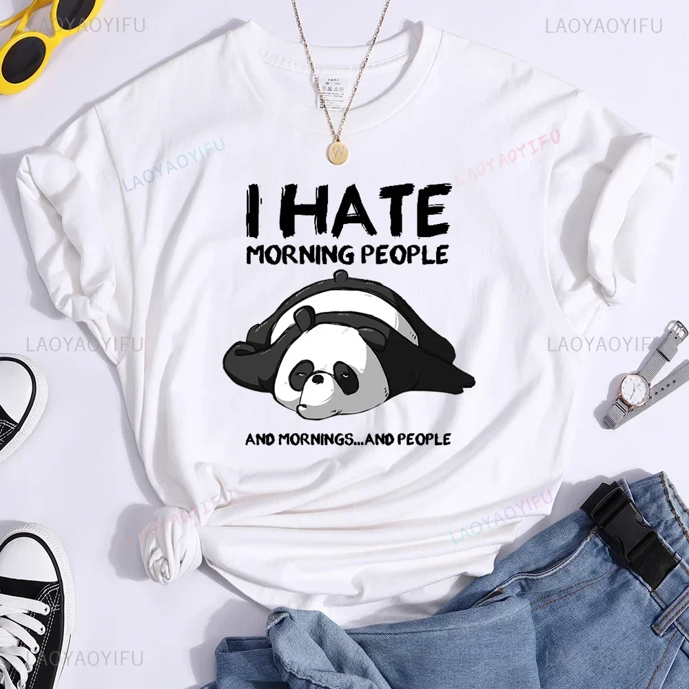 Lovely Panda Sleeps Personality Patterns Woman T-Shirts Kawaii Fashion Tshirt for Women Cotton Harajuku Short Sleeve Tops
Lovely Panda Sleeps Personality Patterns Woman T-Shirts Kawaii Fashion Tshirt for Women Cotton Harajuku Short Sleeve Tops