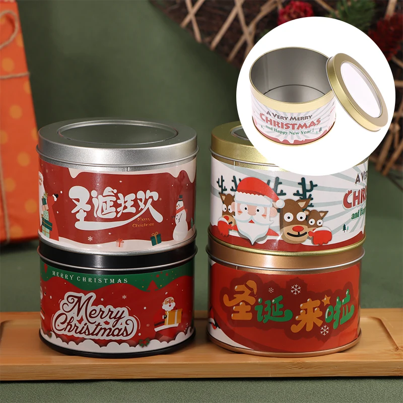 Christmas Tinplate Round Candy Tin Portable Tea Sugar Coffee Storage Box Tin Box Personality Candy Box
Christmas Tinplate Round Candy Tin Portable Tea Sugar Coffee Storage Box Tin Box Personality Candy Box