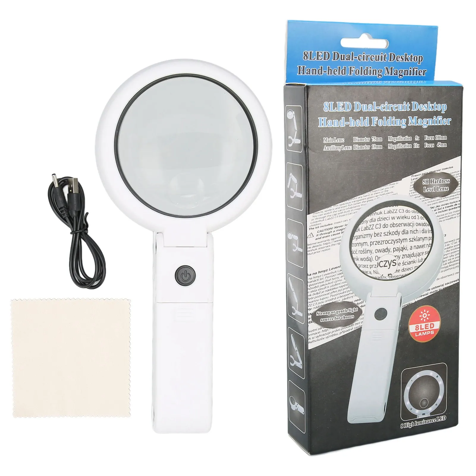 Handheld Lighted Magnifier Distortion Free Images 3 Adjustable Joints Uniform Illumination 22X 10X Magnifier Foldable for
Handheld Lighted Magnifier Distortion Free Images 3 Adjustable Joints Uniform Illumination 22X 10X Magnifier Foldable for