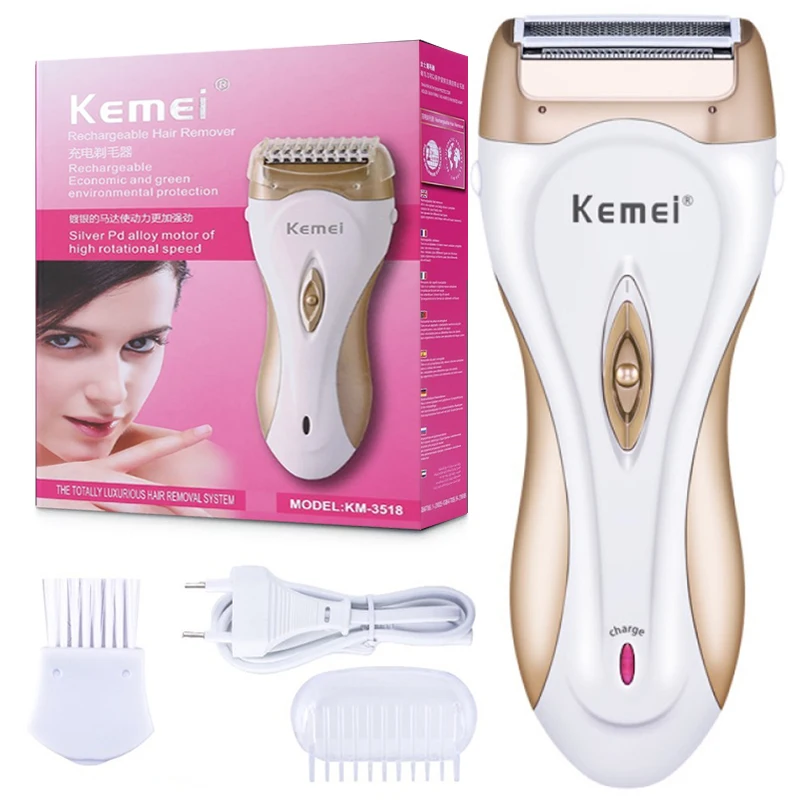 KM-3518 Rechargeable Lady Shaver Women Epilator Hair Shaver Removal for Women Electric Hair Remover
KM-3518 Rechargeable Lady Shaver Women Epilator Hair Shaver Removal for Women Electric Hair Remover