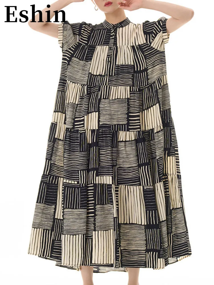 Eshin Stripe Contrast Color Pullover Loose Fashion Short Sleeve Dress 2023 Summer Women All-match Pleated Y2k Dresses TH4116
Eshin Stripe Contrast Color Pullover Loose Fashion Short Sleeve Dress 2023 Summer Women All-match Pleated Y2k Dresses TH4116
