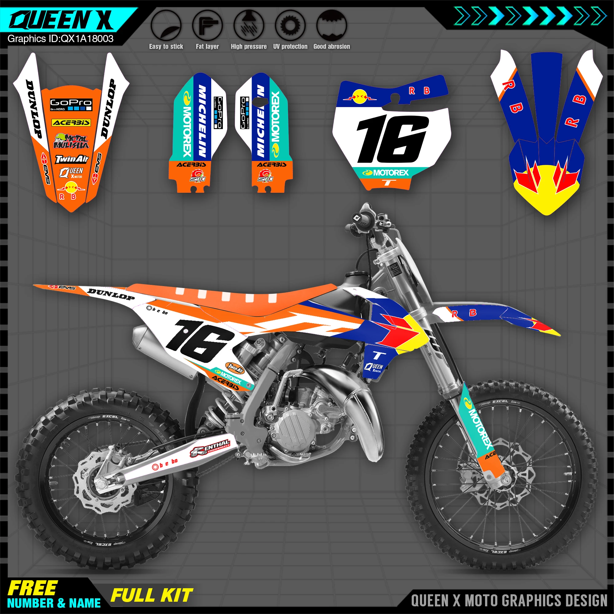 NEW Team QUEEN X MOTOR GRAPHICS & BACKGROUND DECAL STICKER Kits Fit for KTM SX 85 SX85 SXF 2018 2019 2020 Graphics
NEW Team QUEEN X MOTOR GRAPHICS & BACKGROUND DECAL STICKER Kits Fit for KTM SX 85 SX85 SXF 2018 2019 2020 Graphics