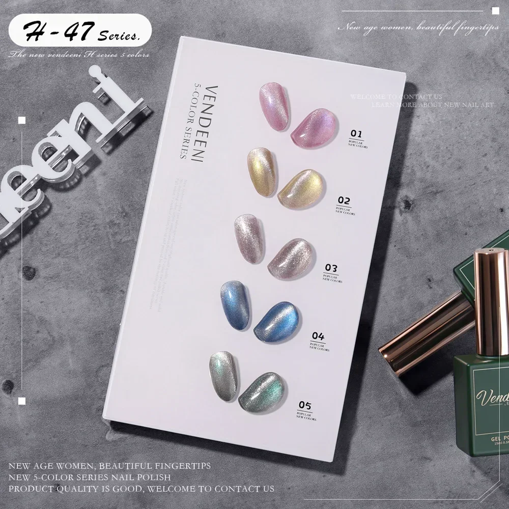 5 Colors/Set Nail Polish Sequins Cat Eye Nail Art Gel Polish Lacquer Semi-permanent UV Soak Off Gel Varnish with Color Card
5 Colors/Set Nail Polish Sequins Cat Eye Nail Art Gel Polish Lacquer Semi-permanent UV Soak Off Gel Varnish with Color Card