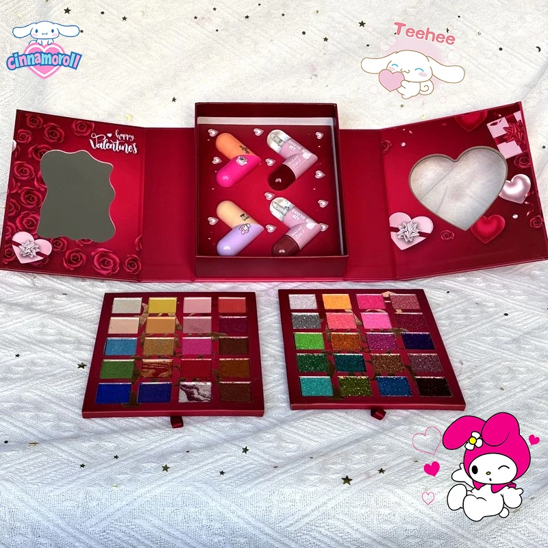 Тени для век в стиле аниме Cinnamoroll Melody, 40 цветов, блеск для губ, помада, в подарочной коробке, семейный костюм для девушек, ежедневный подарок на день Святого Валентина
Тени для век в стиле аниме Cinnamoroll Melody, 40 цветов, блеск для губ, помада, в подарочной коробке, семейный костюм для девушек, ежедневный подарок на день Святого Валентина
