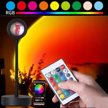 USB Sunset Rainbow Lamp RGB APP Control Projector Night Light Sunset Projection Atmosphere Led Desk Lamp for Bedroom Rainbow
USB Sunset Rainbow Lamp RGB APP Control Projector Night Light Sunset Projection Atmosphere Led Desk Lamp for Bedroom Rainbow