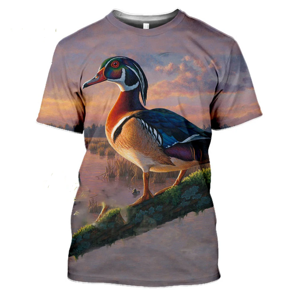 

Летняя мужская одежда, футболка с 3D принтом в стиле Харадзюку, летняя повседневная Уличная футболка с короткими рукавами и изображением животных, охоты, Партриджа, птицы