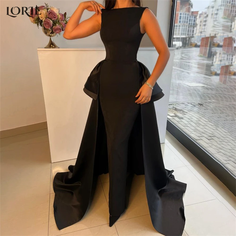 LORIE Elegant Mermaid Black Evening Dresses O-Neck Sleeveless Backless Prom Dress Tiered Ruffles Train Elastic Satin Party Gowns
LORIE Elegant Mermaid Black Evening Dresses O-Neck Sleeveless Backless Prom Dress Tiered Ruffles Train Elastic Satin Party Gowns