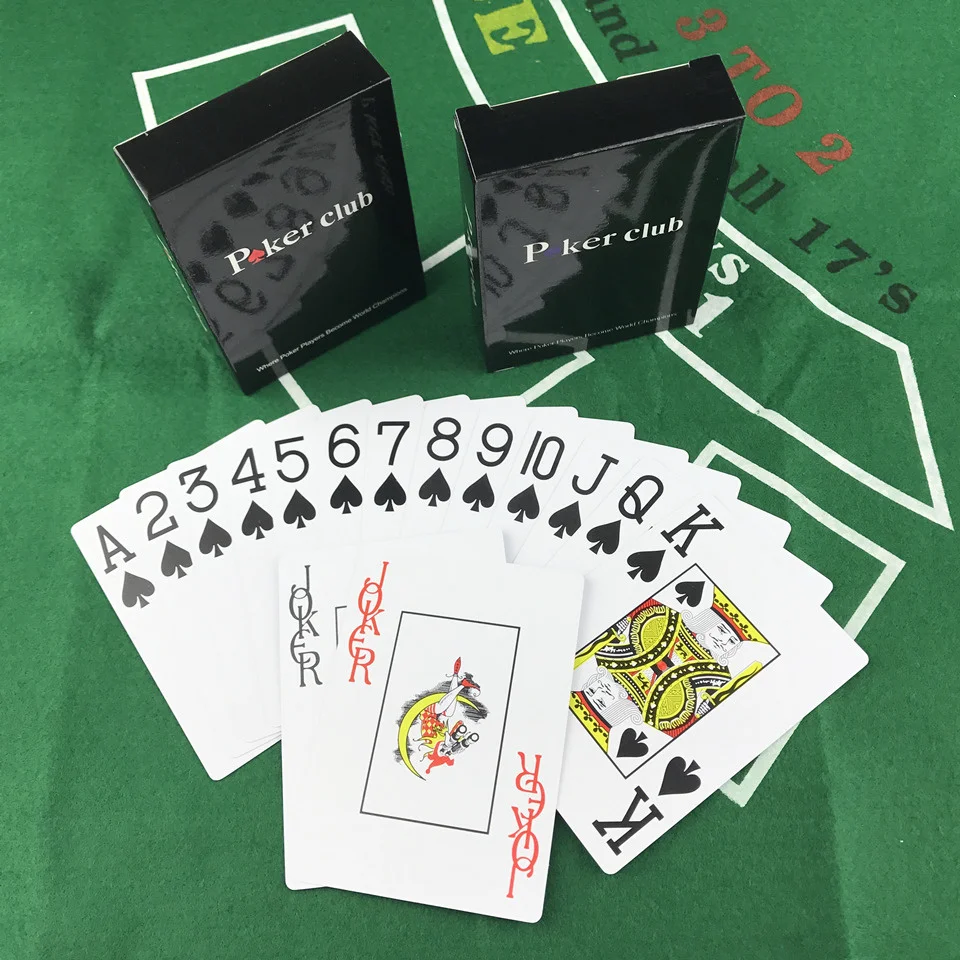 Easytoday 2Pcsset Plastic Poker Card Baccarat Smooth Waterproof Texas Hold'em Poker Club PVC Game Pokers 2.483.46 Inch (2)