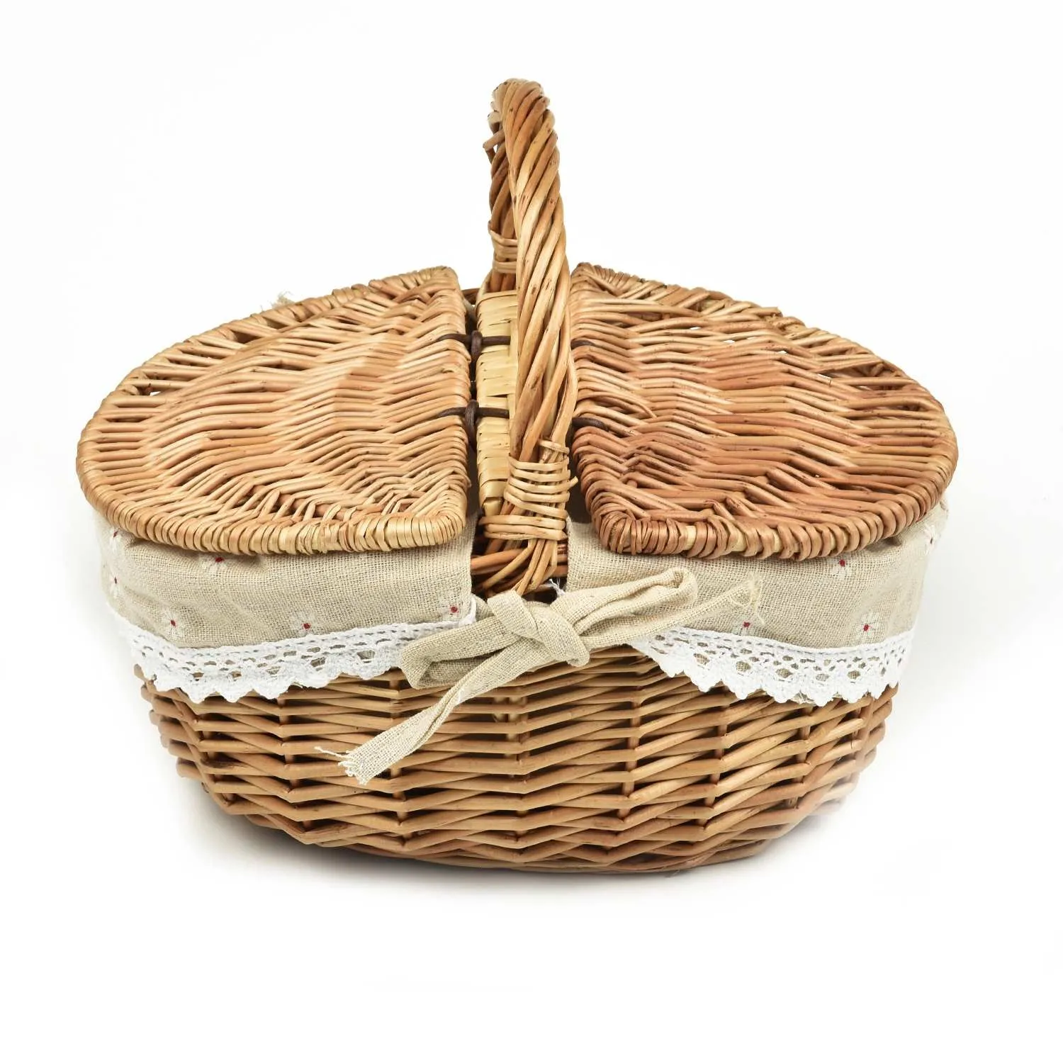1PCS Handmade Wicker Basket With Handle, Wicker Camping Picnic Basket With Double Lids, Shopping Storage Hamper Basket
1PCS Handmade Wicker Basket With Handle, Wicker Camping Picnic Basket With Double Lids, Shopping Storage Hamper Basket