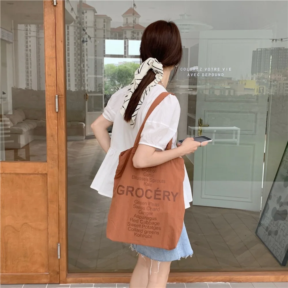 Letter Printing Canvas Shoulder Bag Large Capacity Ssoft Surface Reusable Student Tote Handbags Sweet Style Shoulder Bag
Letter Printing Canvas Shoulder Bag Large Capacity Ssoft Surface Reusable Student Tote Handbags Sweet Style Shoulder Bag