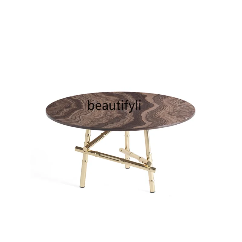 Italian Minimalist Model Room round Art Tea Table Stainless Steel Bamboo Wood Paint Light Luxury Golden Triangle Tea Table
Italian Minimalist Model Room round Art Tea Table Stainless Steel Bamboo Wood Paint Light Luxury Golden Triangle Tea Table