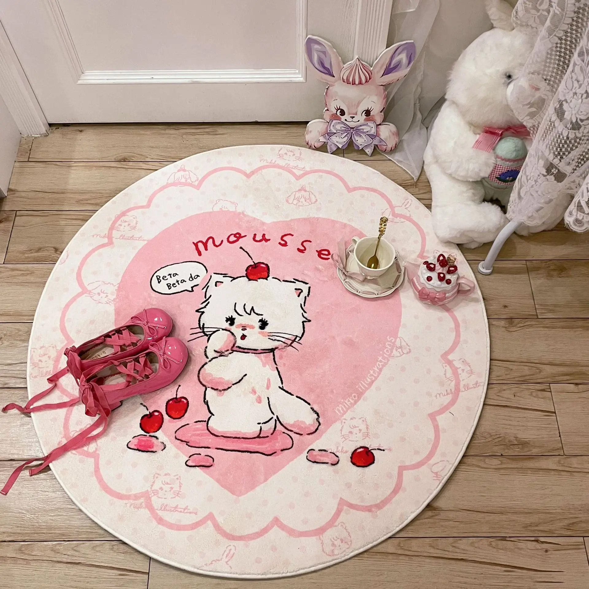 Cartoon Style Round Bedroom Bedside Carpet Cute Girl Room Computer Chair Floor Mat Children's Bedside Carpet Area Rug Alfombra
Cartoon Style Round Bedroom Bedside Carpet Cute Girl Room Computer Chair Floor Mat Children's Bedside Carpet Area Rug Alfombra