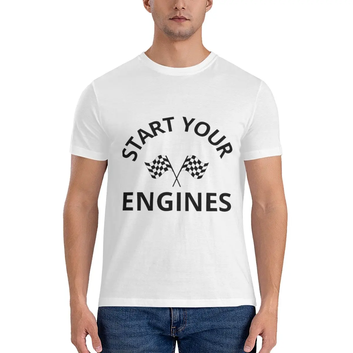 Start Your Engines T-Shirts Men F1 Vintage Cotton Tee Shirt Round Neck Short Sleeve T Shirts Summer Tops
Start Your Engines T-Shirts Men F1 Vintage Cotton Tee Shirt Round Neck Short Sleeve T Shirts Summer Tops