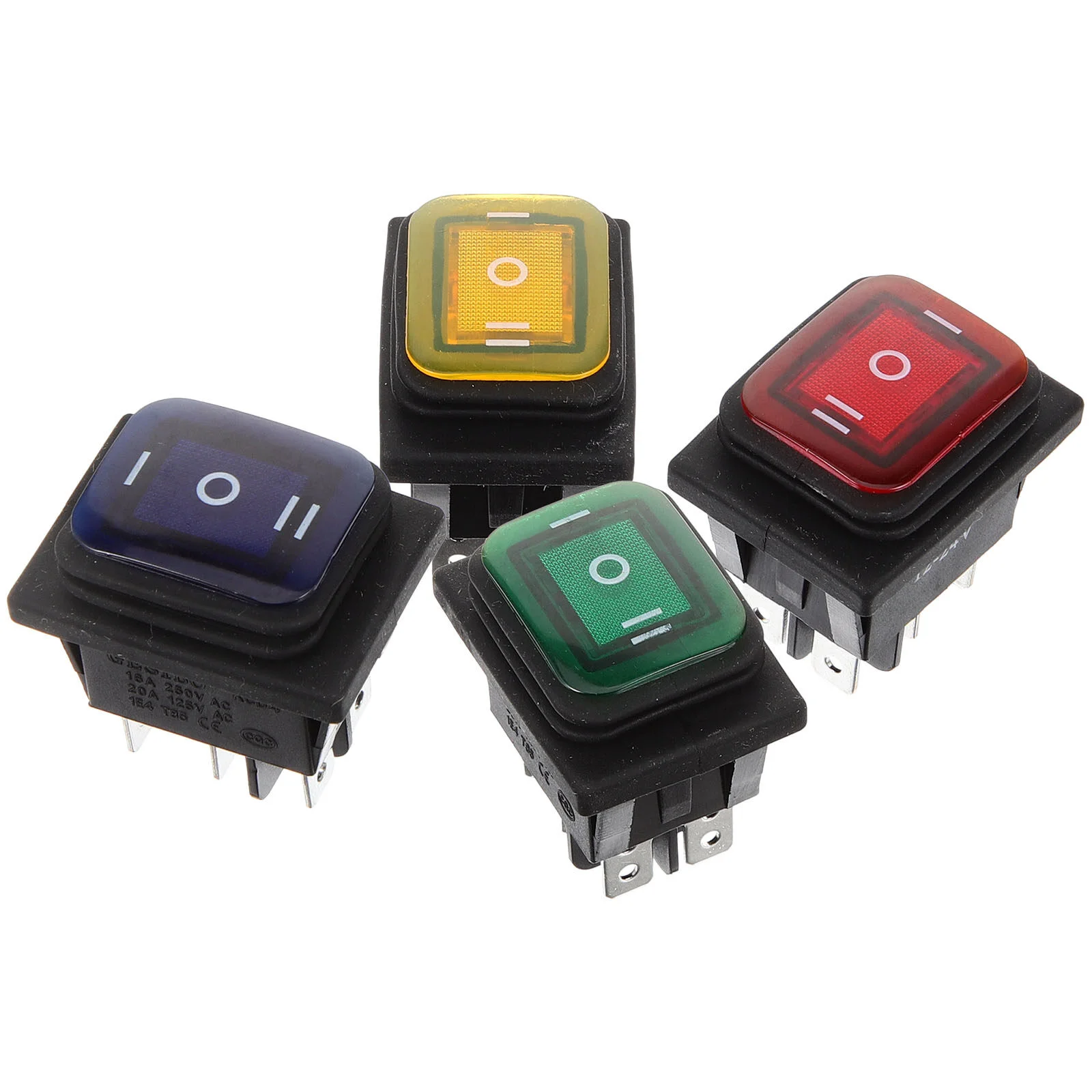 Rocker Toggle Switch On-Off-On Pins 12V DC Car Boat Automobiles Waterproof LED Latching Switch Color Lights
Rocker Toggle Switch On-Off-On Pins 12V DC Car Boat Automobiles Waterproof LED Latching Switch Color Lights