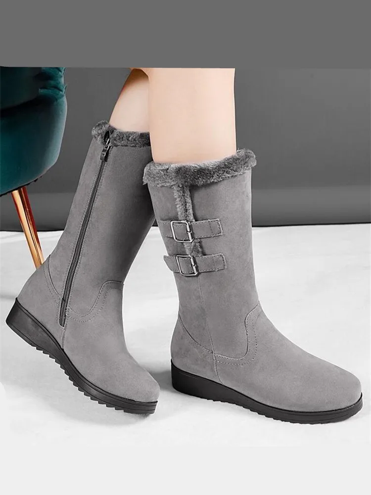 

Женские зимние ботинки на молнии, ботинки на плоской подошве с круглым носком, женская зимняя обувь с плюшевой подкладкой, Дамская резиновая обувь в стиле "Лолита", 2023