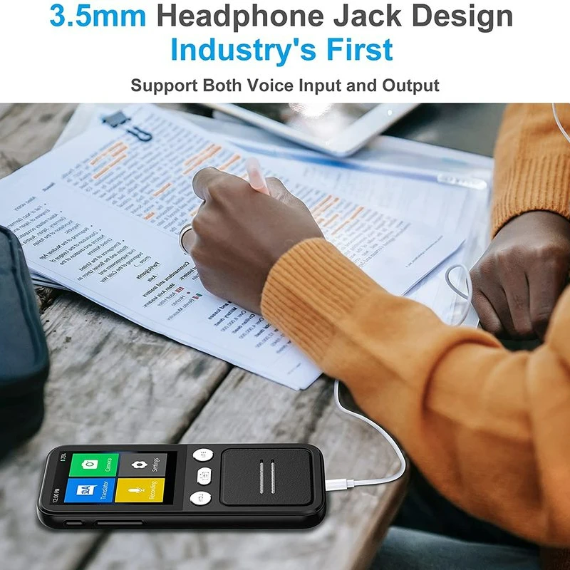 New T16 138 Languages Voice Translator Multi-language Instant Translator Wireless Real-time Translator APP Recording Function
New T16 138 Languages Voice Translator Multi-language Instant Translator Wireless Real-time Translator APP Recording Function