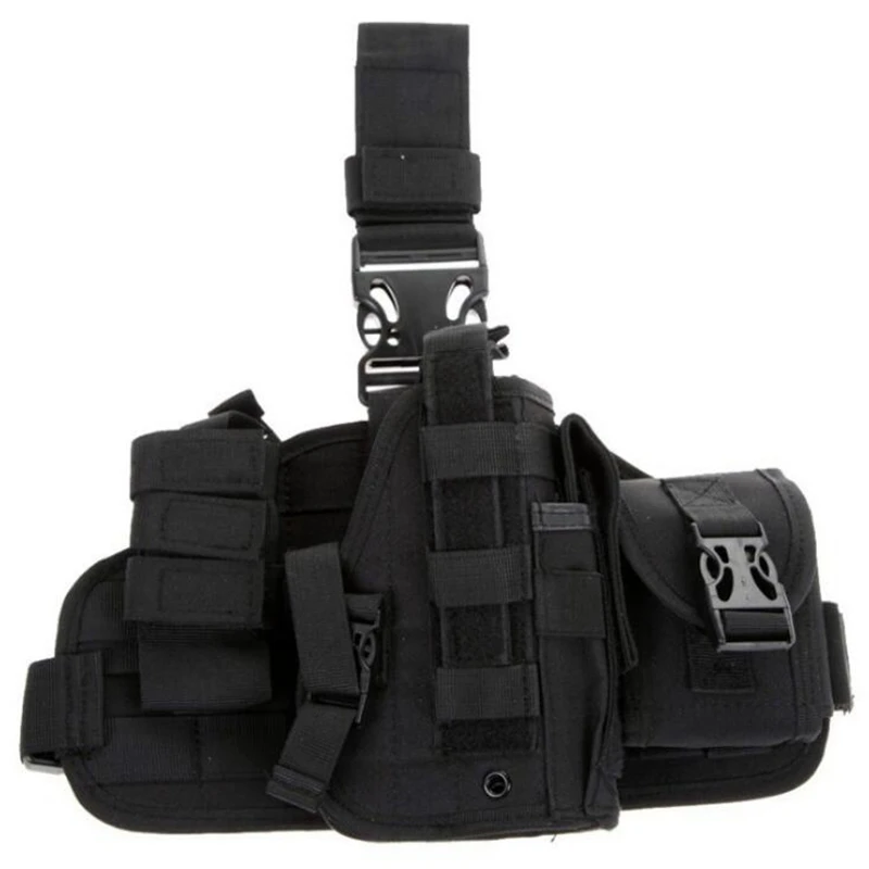 Tactical Molle Drop Leg Gun Holster for Glock 17 19 M9 1911 Universal Thigh Pistol Holster Platform with EDC Mag Bag Pouch
Tactical Molle Drop Leg Gun Holster for Glock 17 19 M9 1911 Universal Thigh Pistol Holster Platform with EDC Mag Bag Pouch