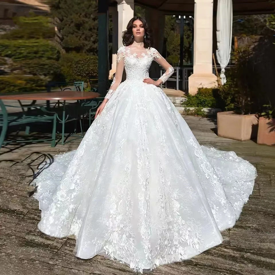 Luxury Ball Gown wedding dresses for women 2024 Long Sleeve Lace Princess Beaded Appliques Bridal Gown Vestidos De Novia
Luxury Ball Gown wedding dresses for women 2024 Long Sleeve Lace Princess Beaded Appliques Bridal Gown Vestidos De Novia