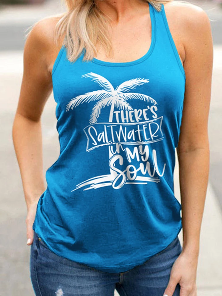 Funny Beach Women Tank Top Letter Print Racerback Tanks Sleeveless Shirts Coconut Tree Vacation Casual Summer Graphic Tee 2023 
Funny Beach Women Tank Top Letter Print Racerback Tanks Sleeveless Shirts Coconut Tree Vacation Casual Summer Graphic Tee 2023