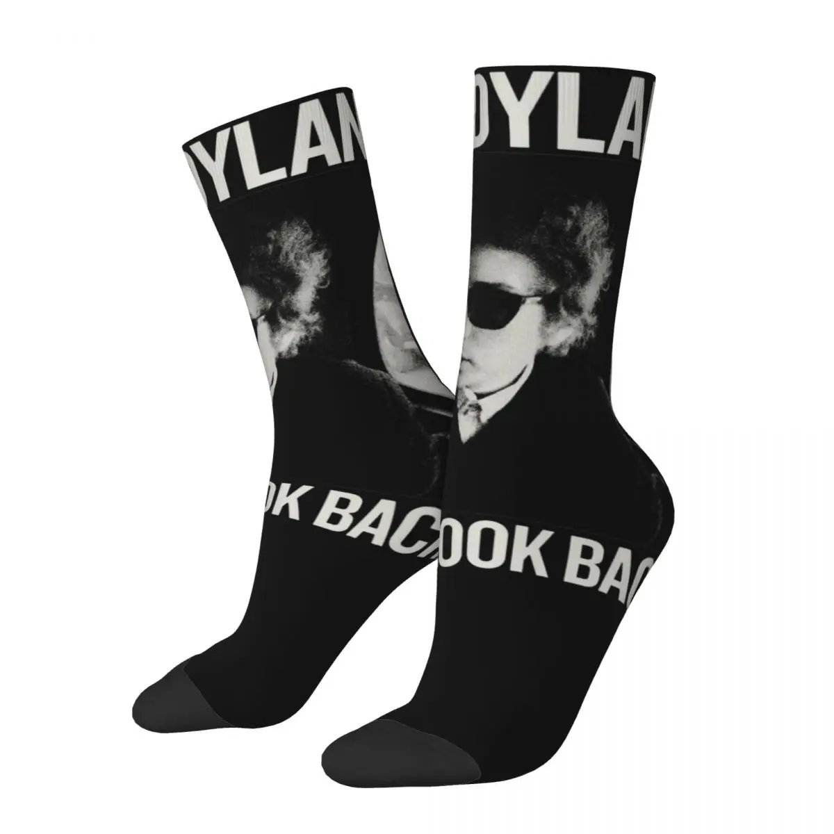 

Retro Retro Cool Bob Dylan Design Theme Basketball Socks Merch All Seasons Popular Singer Cute Long Socks Sweat Absorbing