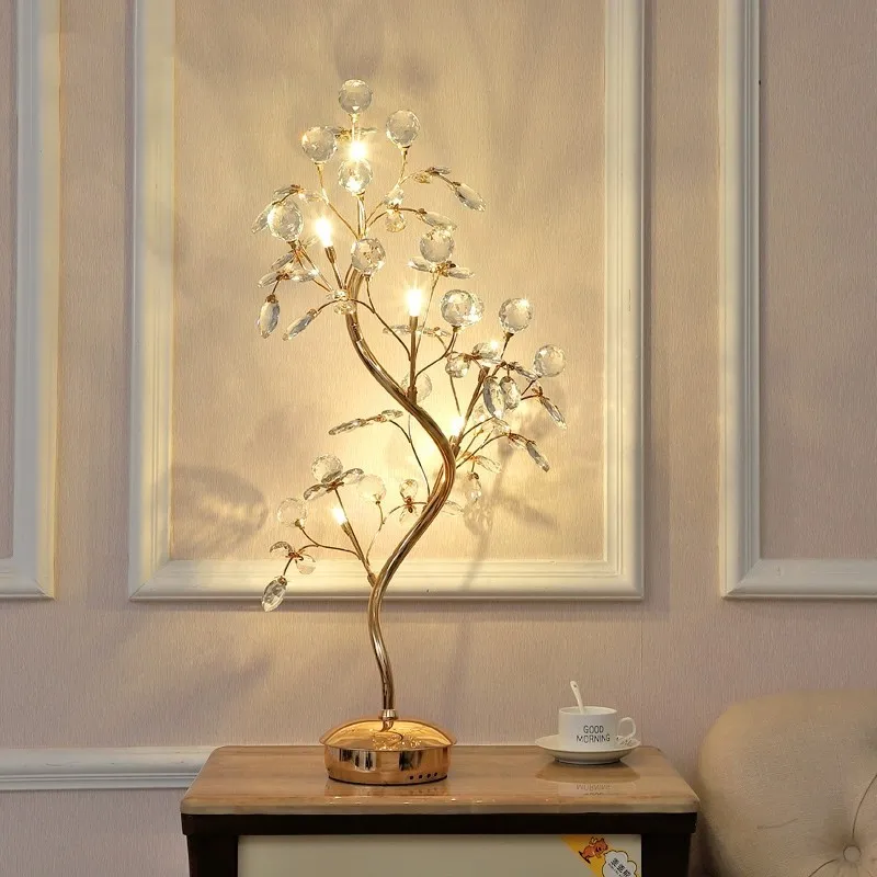 Restaurant deco Gold crystal tree G4 LED Table lamp standing light for Living Room Cafe Bedroom Bedside Wedding Table desk light
Restaurant deco Gold crystal tree G4 LED Table lamp standing light for Living Room Cafe Bedroom Bedside Wedding Table desk light