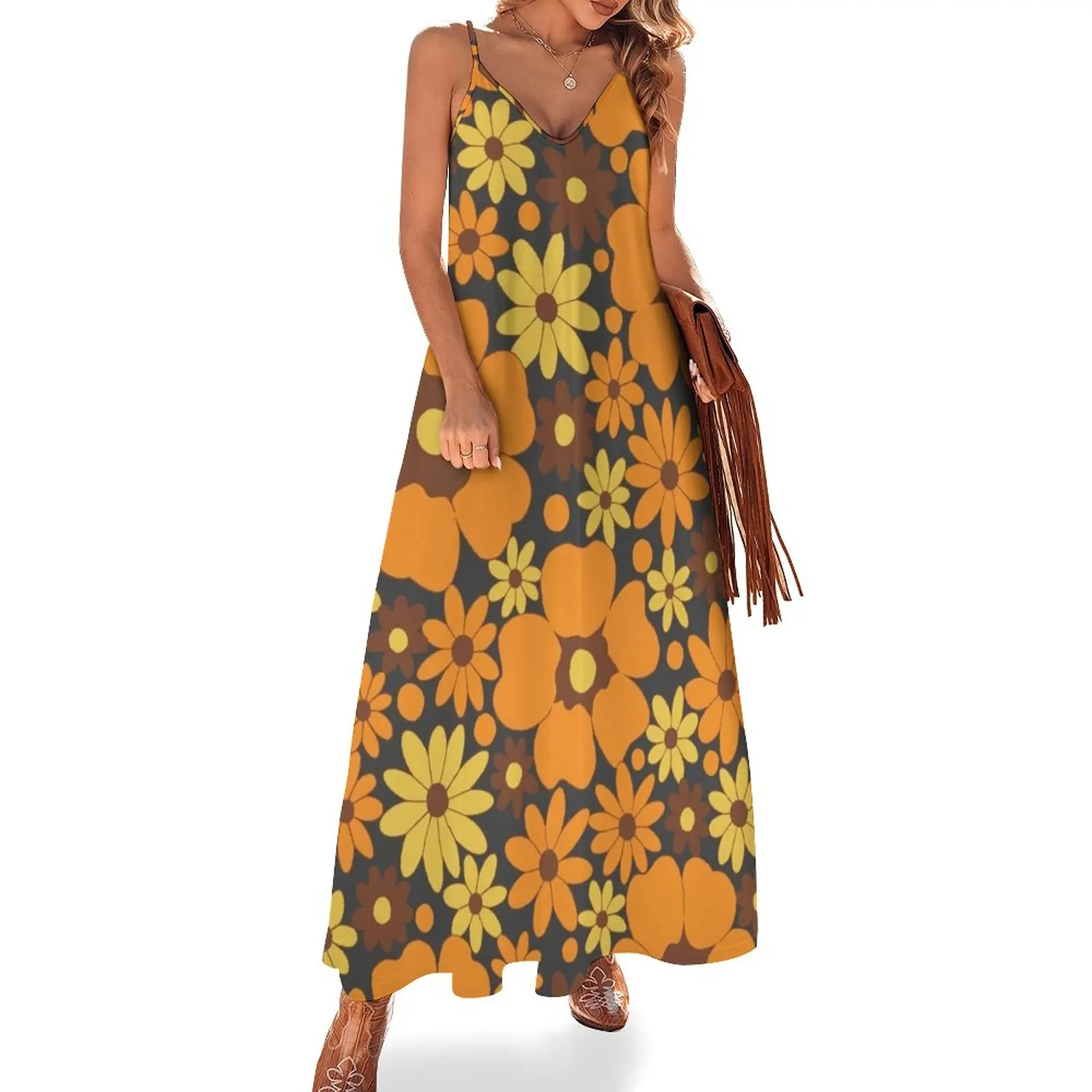 70s Fall Floral Pattern (Dark Version) Sleeveless Dress Evening gown ladies dresses for women 2023
70s Fall Floral Pattern (Dark Version) Sleeveless Dress Evening gown ladies dresses for women 2023