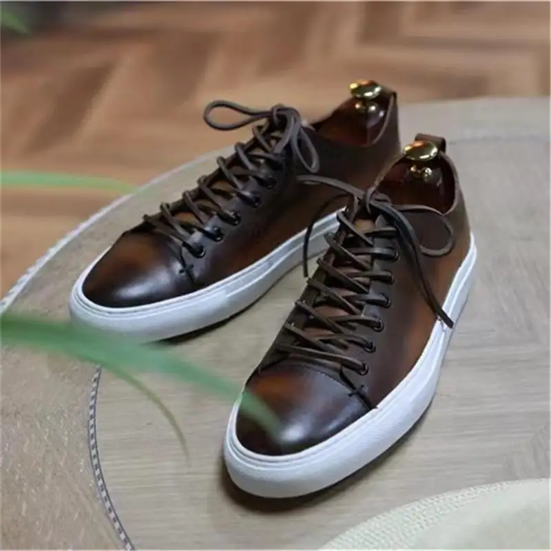 Round Toe Men Moccasin Casual Shoes Handmade Real Leather Low-heeled Lace Fashion Business Party Outdoor Sports Daily Men Shoes
Round Toe Men Moccasin Casual Shoes Handmade Real Leather Low-heeled Lace Fashion Business Party Outdoor Sports Daily Men Shoes