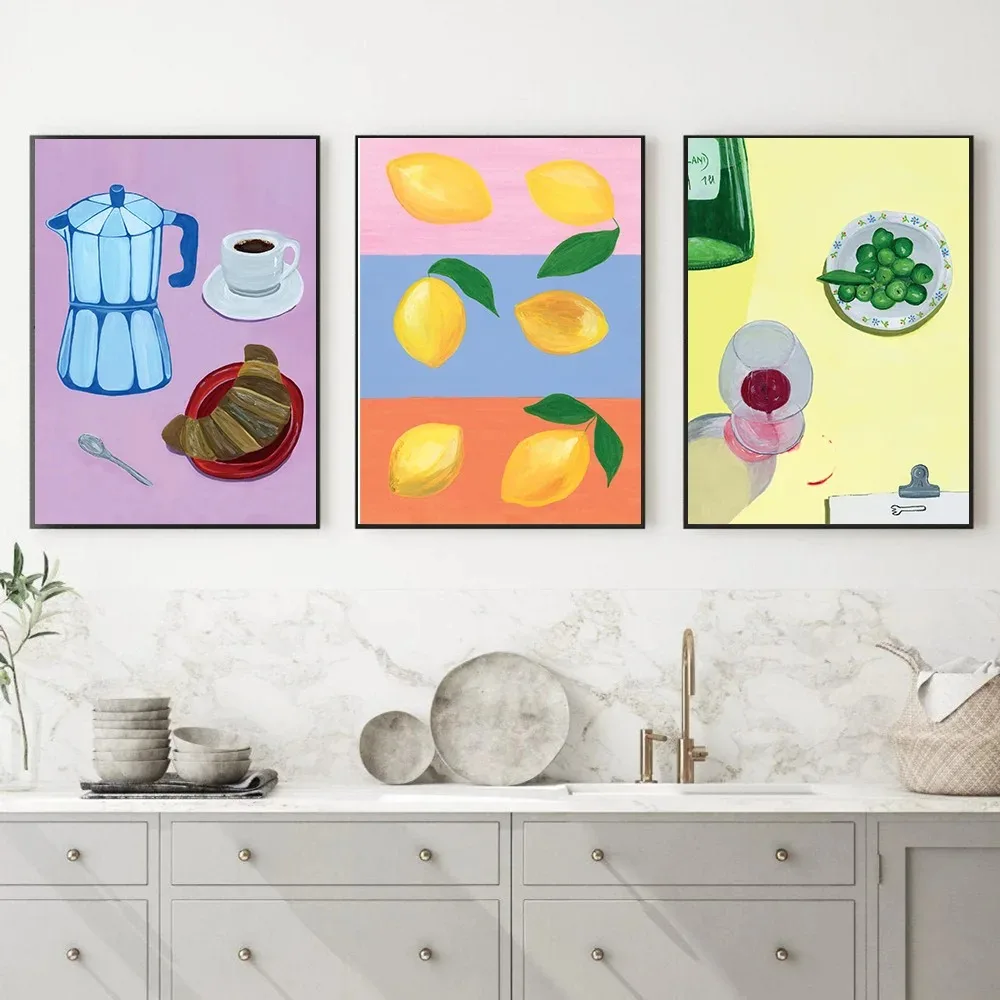 Fruit Lemon Watercolor Painting Fishes Coffee Breakfast Art Prints Kitchen Wall Decorative Pictures Restaurant Canvas Posters
Fruit Lemon Watercolor Painting Fishes Coffee Breakfast Art Prints Kitchen Wall Decorative Pictures Restaurant Canvas Posters