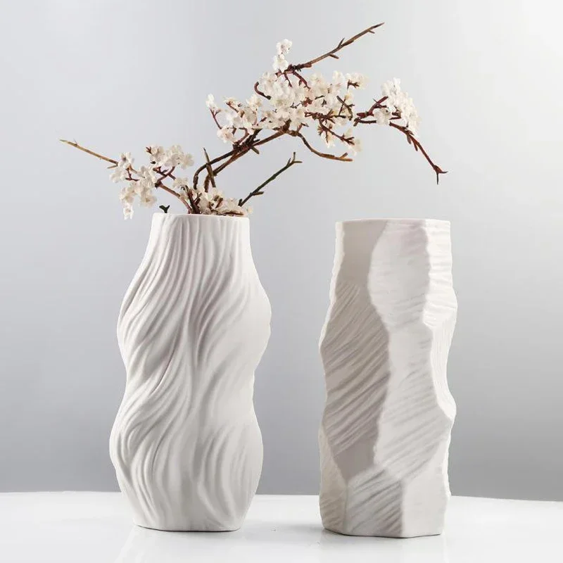 

Белая керамическая ваза boyouNordic, композиция из сухих цветов, современное искусство, гостиная, ТВ-тумба, интерьер