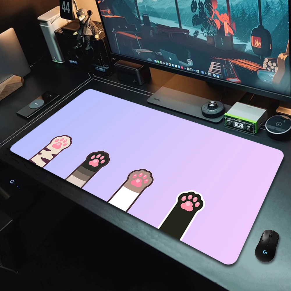 

Cat Paw Computer Mouse Pad Cute Gaming Mousepad Abstract Large 900x400 MouseMat Gamer XXL Mause Carpet PC Desk Mat keyboard Pad