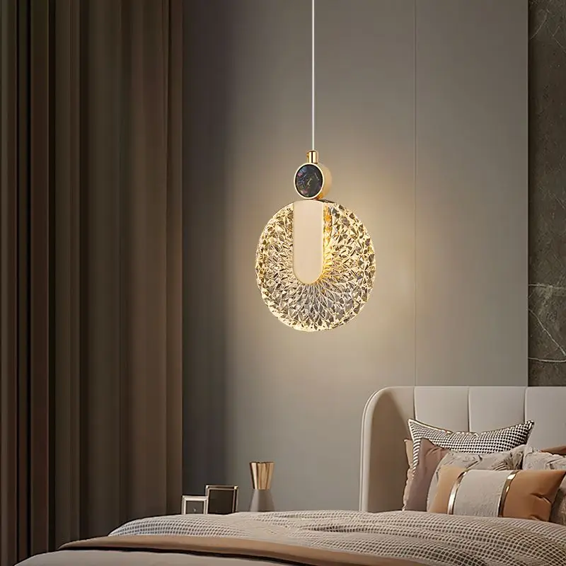 Modern Indoor Crystal Pendant Lamp LED Hanging Fixture Bedside Living Room Bedroom Indoor Lighting Home Decor Luminaire
Modern Indoor Crystal Pendant Lamp LED Hanging Fixture Bedside Living Room Bedroom Indoor Lighting Home Decor Luminaire