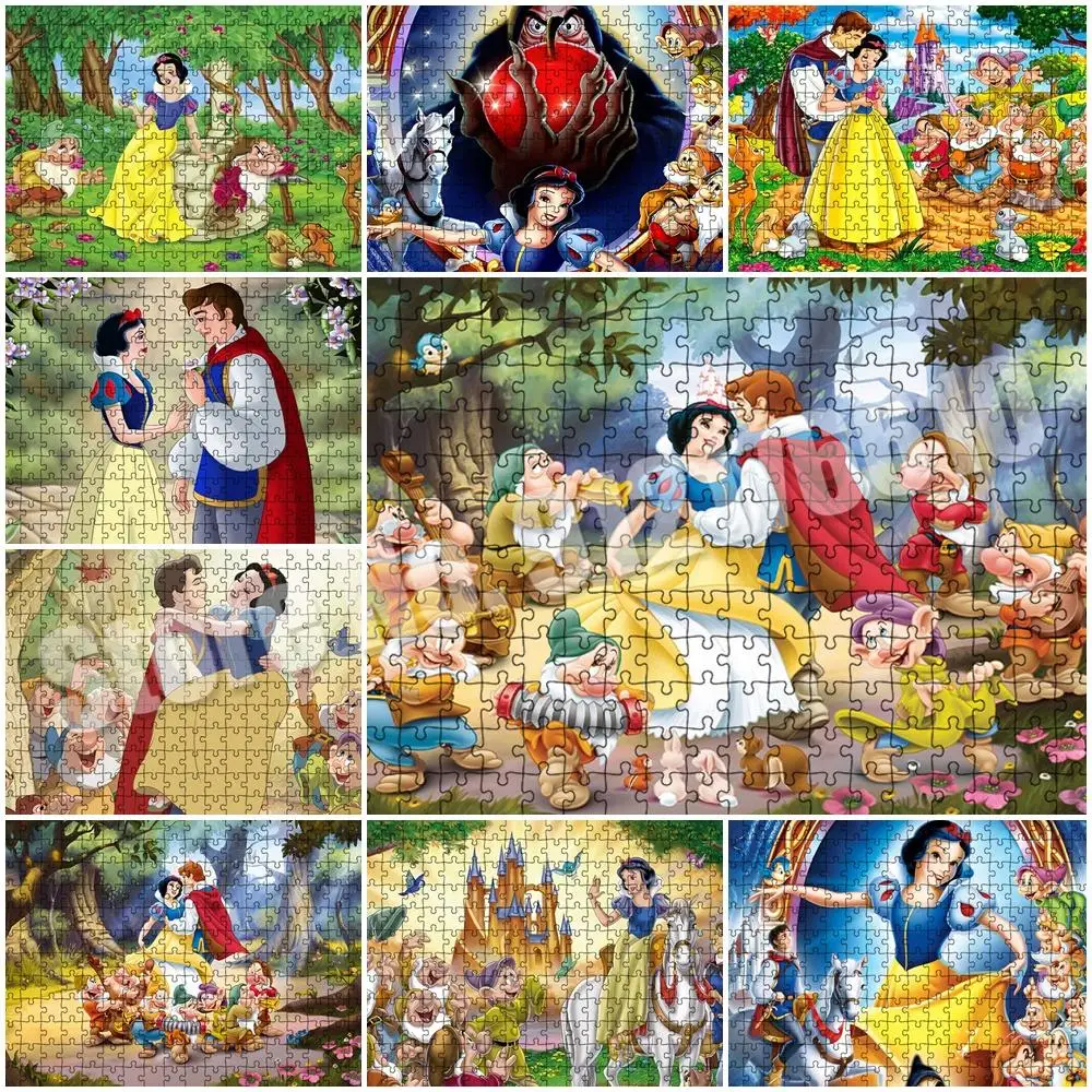 

Snow White Puzzles 1000 Pieces Paper Assembling Disney Princess Jigsaw Puzzle Game Educational Diy Toy Intellectual Development