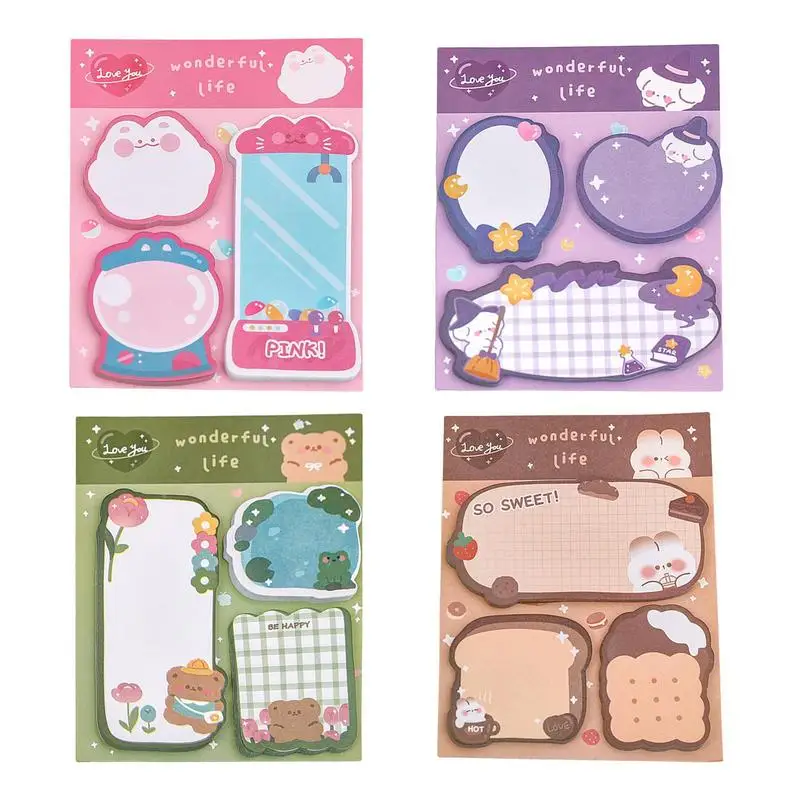 

Cute Sticky Note Pads Animal Shapes Design Office School Stationery Memo Pad Animals Paper For School and Office Supplies