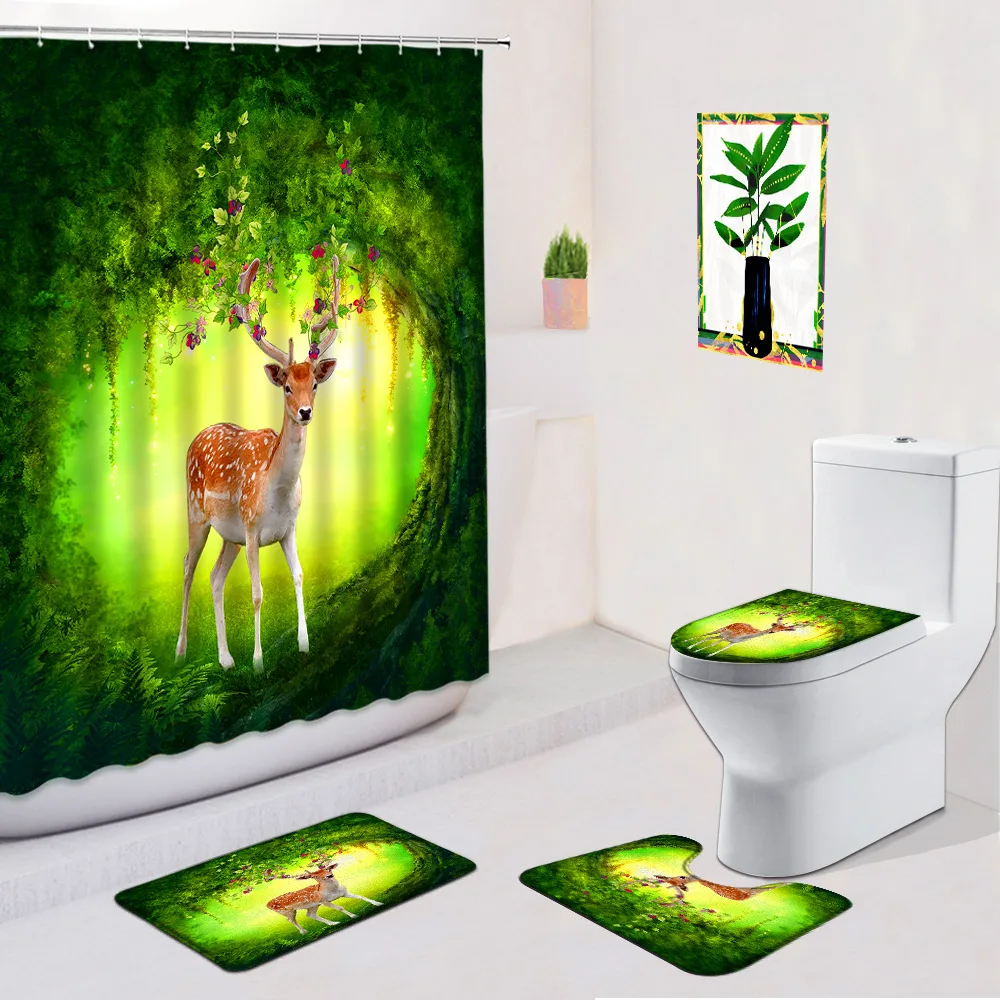 Осенняя сцена, занавеска для душа с оленем, набор ковриков для ванной, Осенний натуральный ландшафт, дикие животные, лось, нескользящий коврик для ног, набор аксессуаров для ванной комнаты
Осенняя сцена, занавеска для душа с оленем, набор ковриков для ванной, Осенний натуральный ландшафт, дикие животные, лось, нескользящий коврик для ног, набор аксессуаров для ванной комнаты