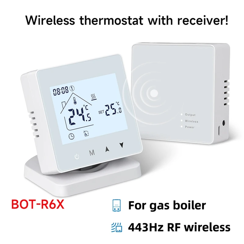 

Smart Wireless Thermostat For Gas Boiler Room Heating RF Home Temperature Controller Programmable Wifi Thermostat