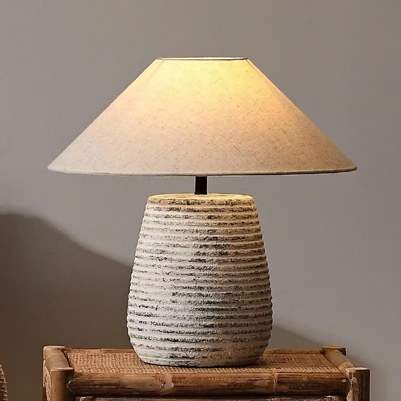 2023 New Handmade Ceramic Wabi Sabi Japanese Style Vintage Fabric Decoration Bedside Hotel Simple Nordic Natural Table Lamp
2023 New Handmade Ceramic Wabi Sabi Japanese Style Vintage Fabric Decoration Bedside Hotel Simple Nordic Natural Table Lamp