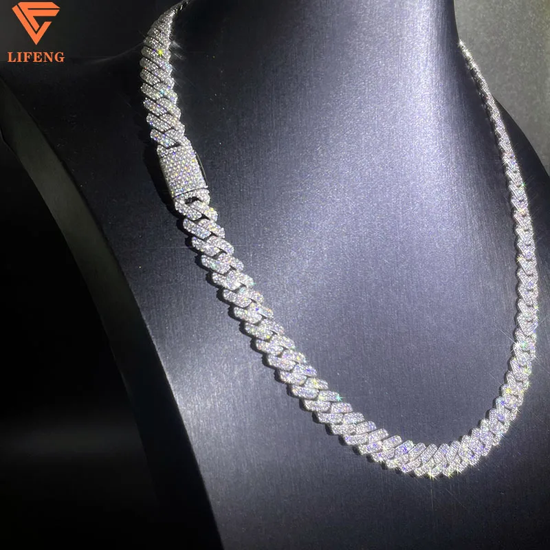 10MM Hip Hop Necklace For Pendant White 925 Sterling Silver Iced Out VVS Moissanite Diamond Cuban Link Chain Men Women
10MM Hip Hop Necklace For Pendant White 925 Sterling Silver Iced Out VVS Moissanite Diamond Cuban Link Chain Men Women