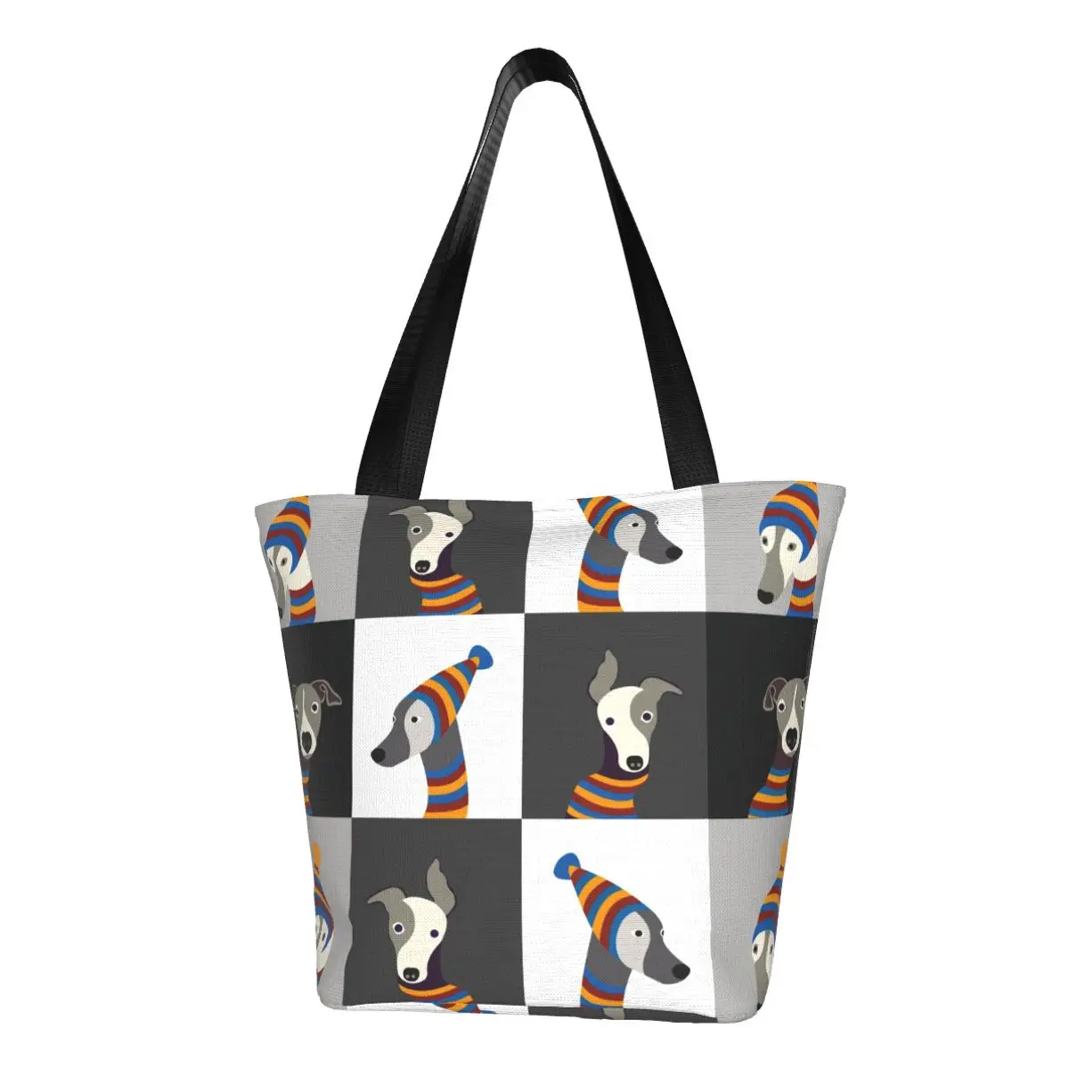 Cartoon Greyhound Whippet Dog Groceries Shopping Bag Canvas Shopper Tote Shoulder Bags Large Capacity Sighthound Hound Handbag
Cartoon Greyhound Whippet Dog Groceries Shopping Bag Canvas Shopper Tote Shoulder Bags Large Capacity Sighthound Hound Handbag