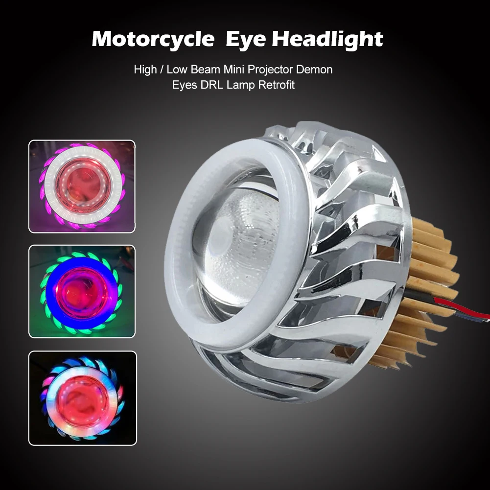 Universal 12-80V Motorcycle Headlight LED Angel Eye Headlamp Lens High/Low Beam DRL Projector Light for Motorcycle Scooter
Universal 12-80V Motorcycle Headlight LED Angel Eye Headlamp Lens High/Low Beam DRL Projector Light for Motorcycle Scooter