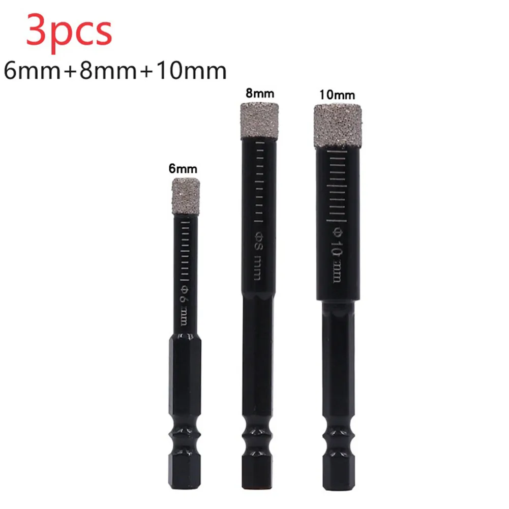 1set Dry Drill Bit 6/8/10mm Hex Shank For Porcelain Tile Marble Tipped Dry Drill Bits
1set Dry Drill Bit 6/8/10mm Hex Shank For Porcelain Tile Marble Tipped Dry Drill Bits