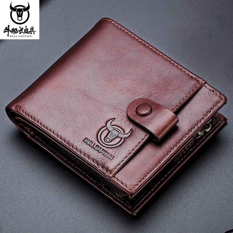 

Wallet Men's Leather Short Horizontal First Layer Cowhide Wallet Casual Driver's License Multi-Function Card Slot Wallet